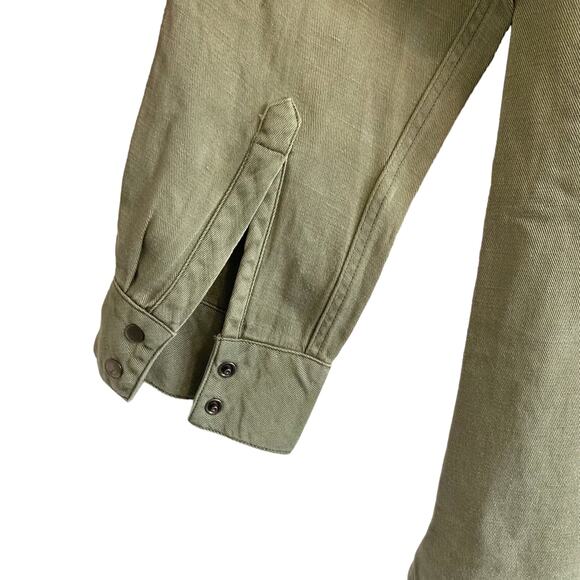 Rails Karlie Long Sleeve Utility Button Down Collared Shirt Dress Olive Green XS - Picture 6 of 11